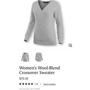 H-D Women's Wool-Blend Crossover Sweater